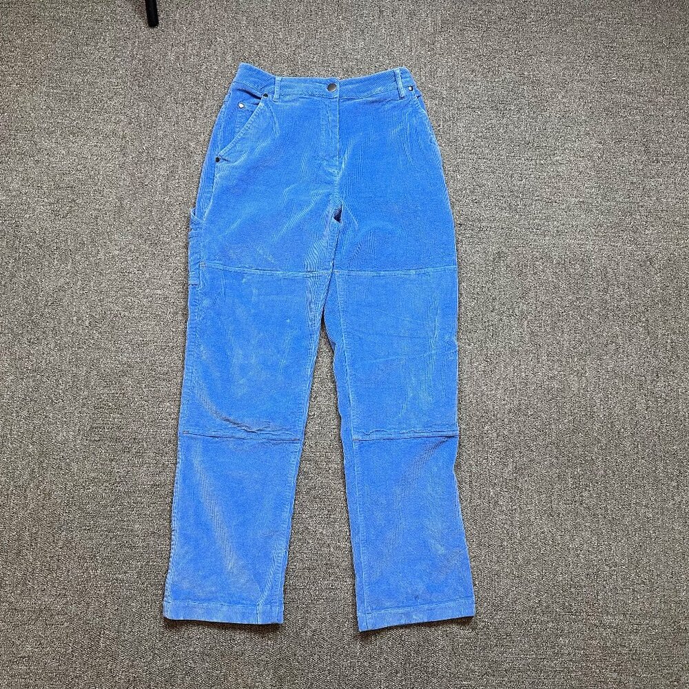 Wildfang Women's Sky Blue Corduroy Carpenter Pants Size Small